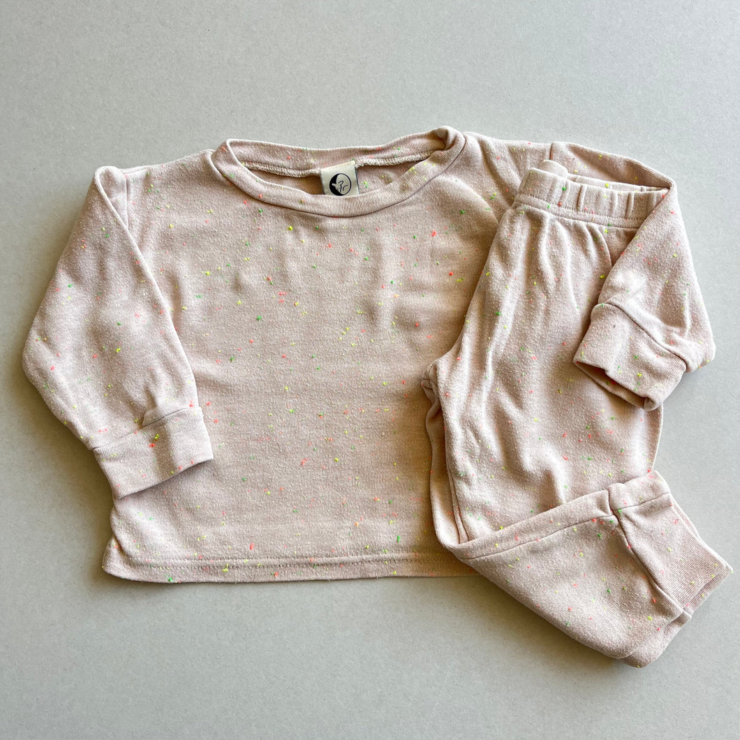 Sleepy Doe Pink Speckled Pyjamas - 1-2 years