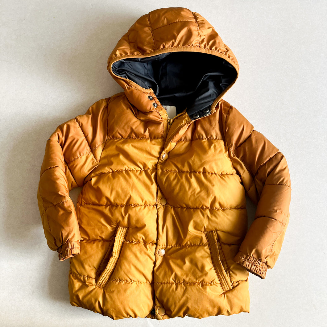 Zara Yellow Puffa Coat - 6 years