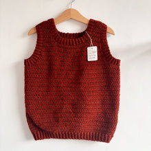 Load image into Gallery viewer, Handknit Rust Jumper Vest - 4-5 years BNWT

