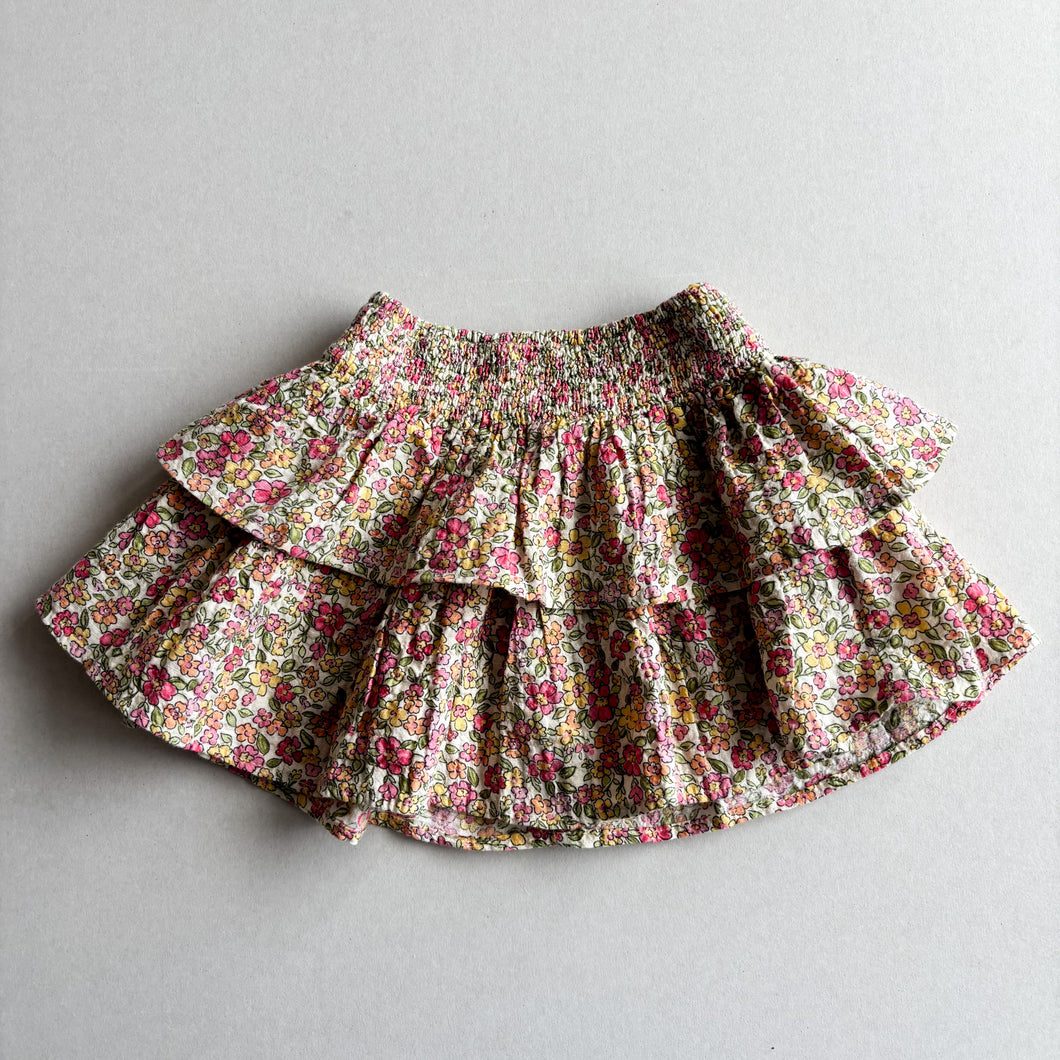 Zara Floral Tiered Skirt - 12-18 months