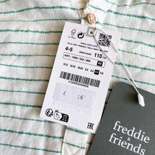 Load image into Gallery viewer, Zara Green Stripe Linen Blend Hooded Shirt - 4-5 years (BNWT)

