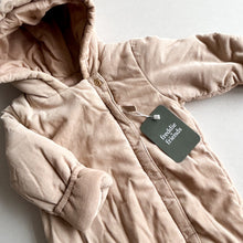 Load image into Gallery viewer, M&amp;S Beige Needlecord Pramsuit - 3-6 months
