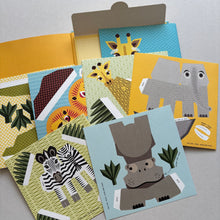 Load image into Gallery viewer, Safari Set Book With Paper Animals Hardback Book
