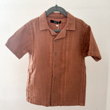 Load image into Gallery viewer, Next Brown Textured Cotton Shirt - 5 years

