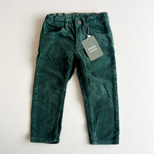Load image into Gallery viewer, H&amp;M Green Corduroy Trousers - 2-3 years
