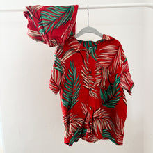 Load image into Gallery viewer, Handmade Bali Red Palm Co-Ord Summer Set - 4 years
