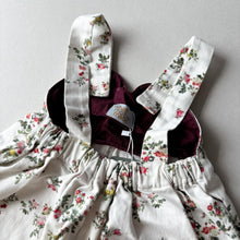Load image into Gallery viewer, What Mother Made Floral Dungarees - 6-12 months
