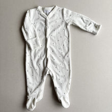 Load image into Gallery viewer, The Little White Company Velvet Star Sleepsuit - 3-6 months
