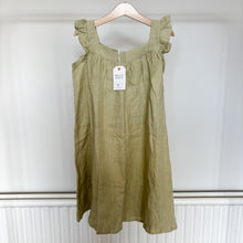 Load image into Gallery viewer, Nellie Quats Green Linen Oversized Dress - 5-6 years (BNWT)
