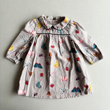 Load image into Gallery viewer, Boden Grey Needlecord Insect Smock - 6-12 Months
