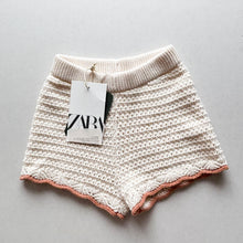 Load image into Gallery viewer, Zara Cream Knitted Shorts - 3 years (BNWT)
