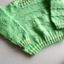 Load image into Gallery viewer, Handknit Green Jumper - 6-12 months
