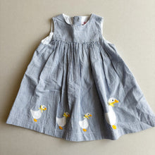 Load image into Gallery viewer, Confiture Blue Stripe Duck Sleeveless Dress - 12-18 months
