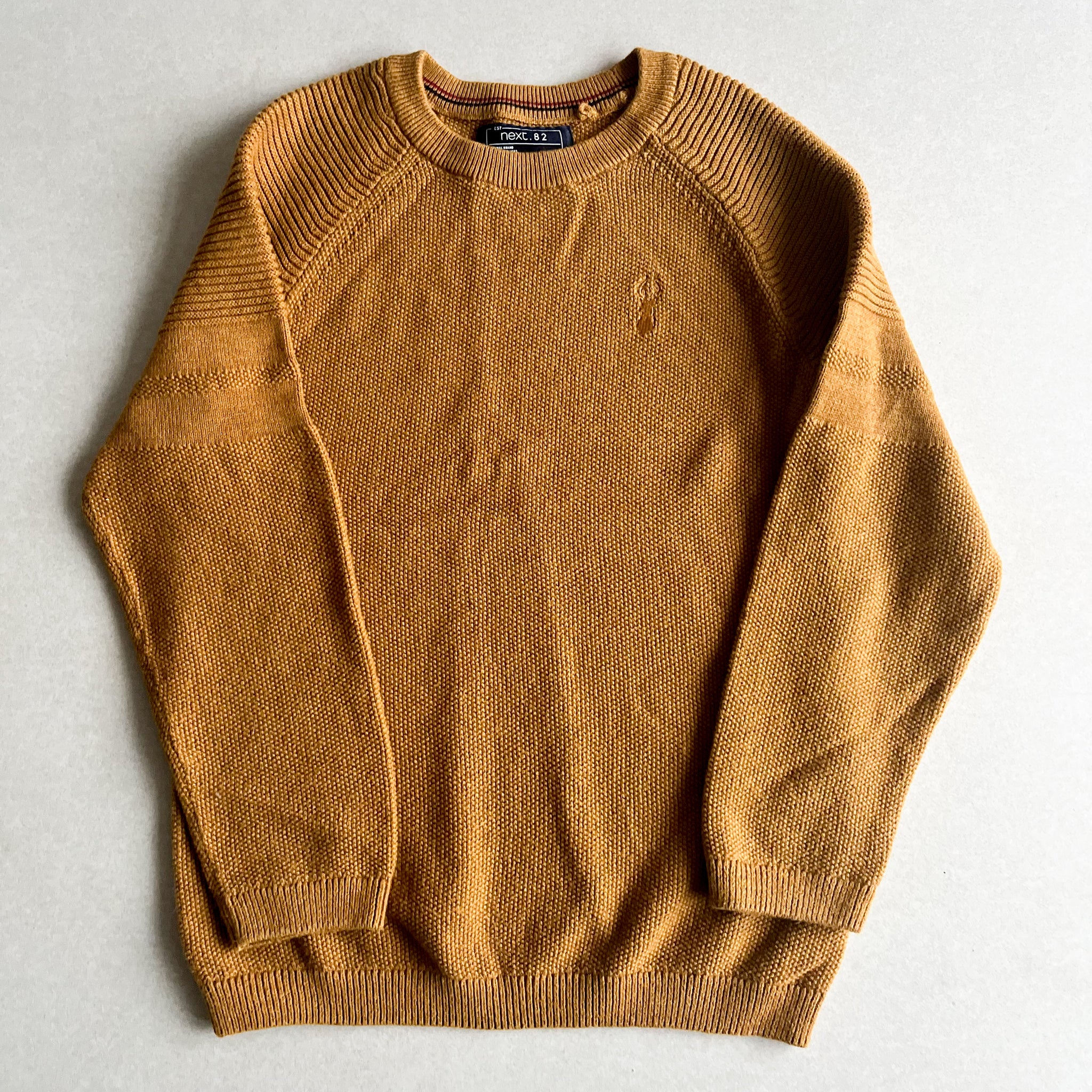 Next Ochre Waffle Jumper 7 years Freddie Friends UK