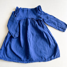 Load image into Gallery viewer, Bonton Navy Long Sleeve Dress - 3 years
