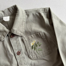 Load image into Gallery viewer, H&amp;M Khaki Embroidered Shacket - 3-4 years
