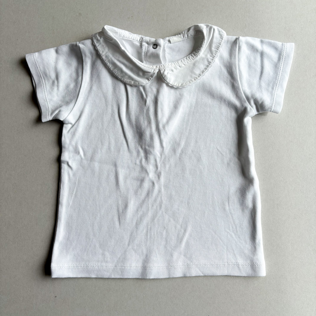 DOT White Peter Pan T-shirt - 18-24 months