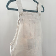 Load image into Gallery viewer, Zara Cream Short Linen Dungarees - 2-3 years
