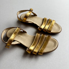 Load image into Gallery viewer, La Coqueta Gold Sandals - UK1 (BNWOT)
