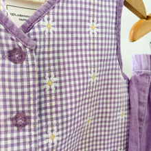 Load image into Gallery viewer, Laura Ashley Mother &amp; Child Purple Gingham Floral Set - 4-5 years
