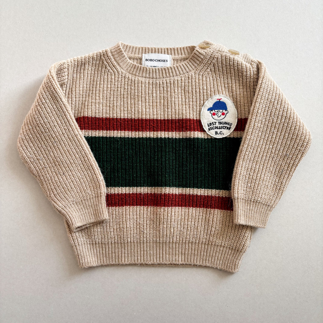 Bobo Choses Patch Stripe Jumper - 18-24 months