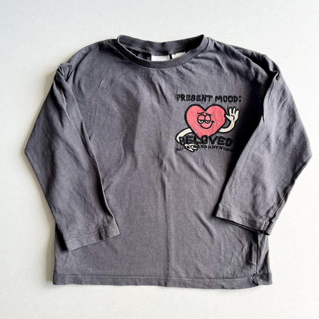 Zara Heart Long Sleeve T-Shirt - 2-3 years