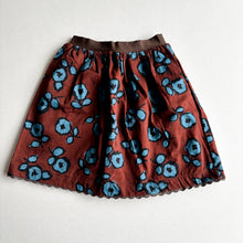 Load image into Gallery viewer, Zara Burgundy Blue Flowers Skirt - 9 Years
