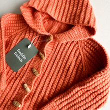 Load image into Gallery viewer, Handknit Burnt Orange Cardigan - 6-12 months
