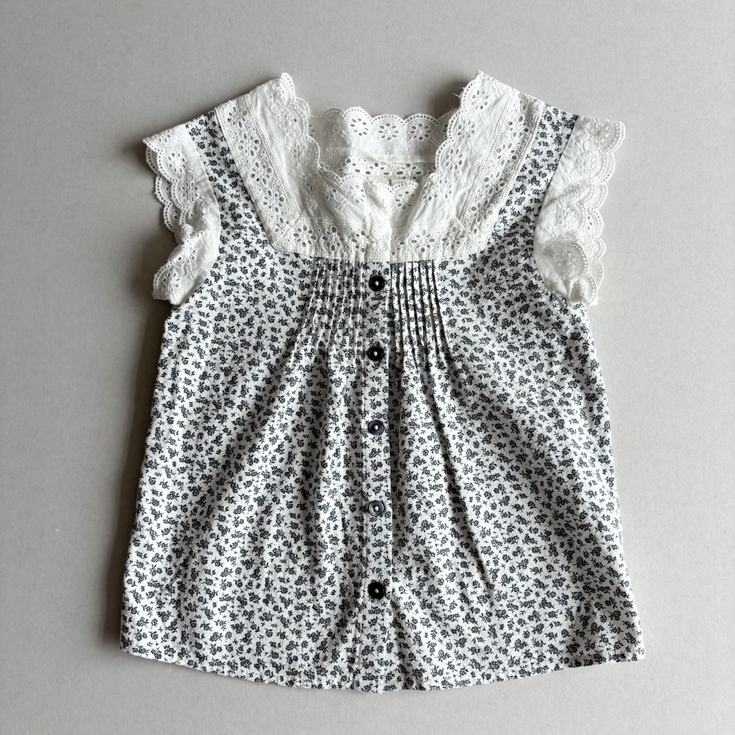 Little Cotton Clothes Floral Top - 7-8 years