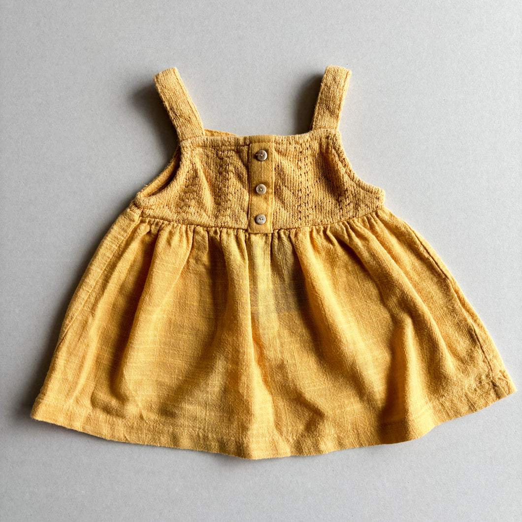 Zara Yellow Smock top  - 12-18 months