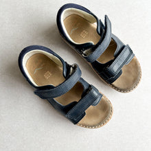 Load image into Gallery viewer, Clarks Navy Sandals - UK9.5G
