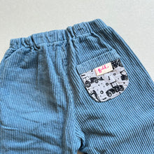 Load image into Gallery viewer, Bobbi (Handmade) Blue Cord Lined Trousers - 12-18 months
