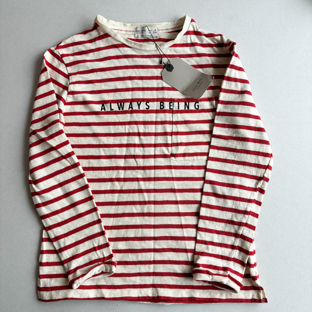 Zara On Top Of The World Striped Top - 8 Years - BNWT
