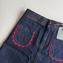 Load image into Gallery viewer, Zara Denim Skirt With Red Detail - 9 Years
