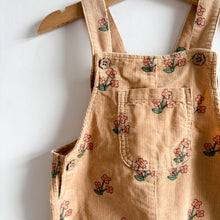Load image into Gallery viewer, Next Peach Floral Dungararees - 2-3 years

