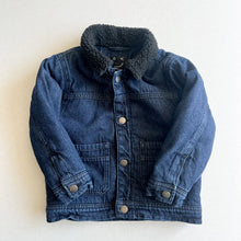 Load image into Gallery viewer, Next Borg Lined Denim Jacket - 2-3 years
