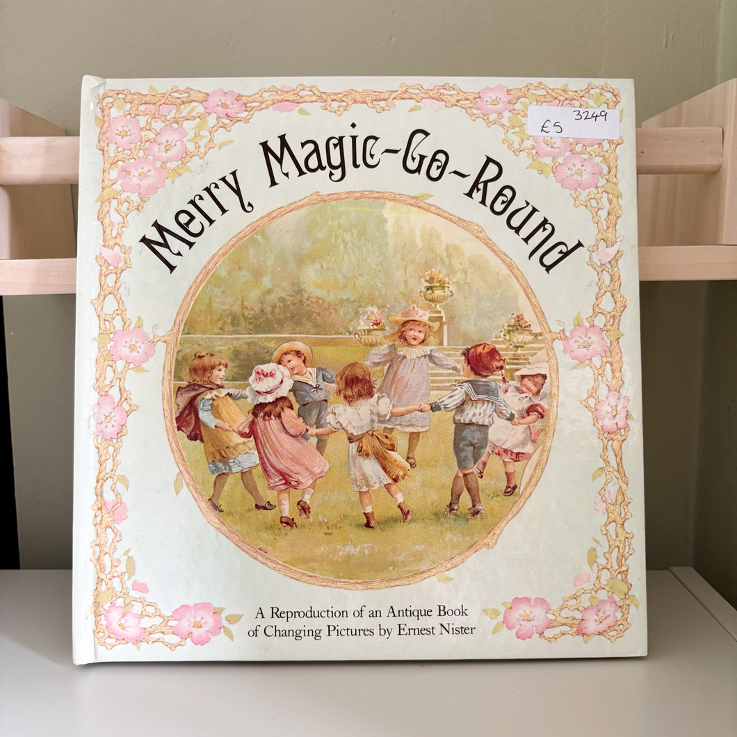 Vintage Merry Magic-Go-Round Picture Wheel Board Book (1982)