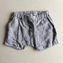 Load image into Gallery viewer, The Simple Folk Blue Stripe Linen Shorts - 3-4 years
