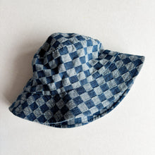 Load image into Gallery viewer, Zara Denim Checkboard Bucket Hat - 3-4 years
