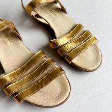 Load image into Gallery viewer, La Coqueta Gold Sandals - UK1 (BNWOT)
