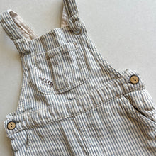 Load image into Gallery viewer, Zara Blue Stripe Dungarees - 18-24 months
