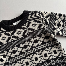 Load image into Gallery viewer, H&amp;M Black &amp; White Festive Jumper - 18-24 Months
