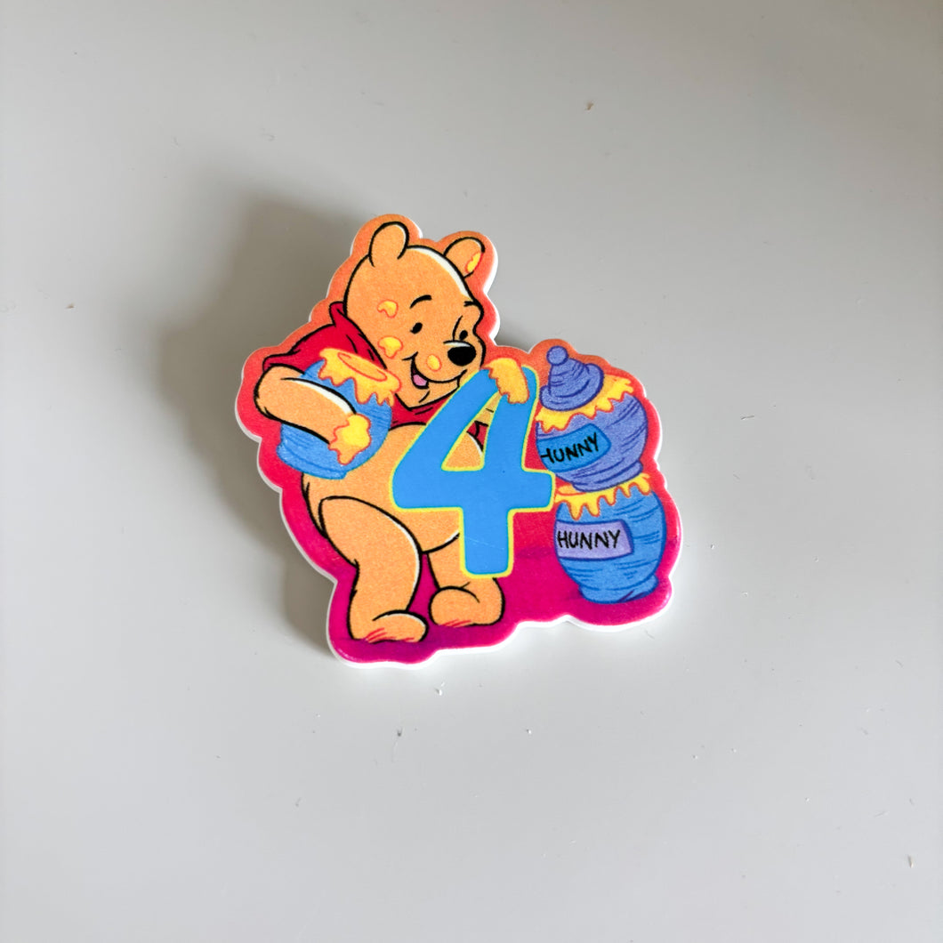 Vintage 4th Birthday Badges