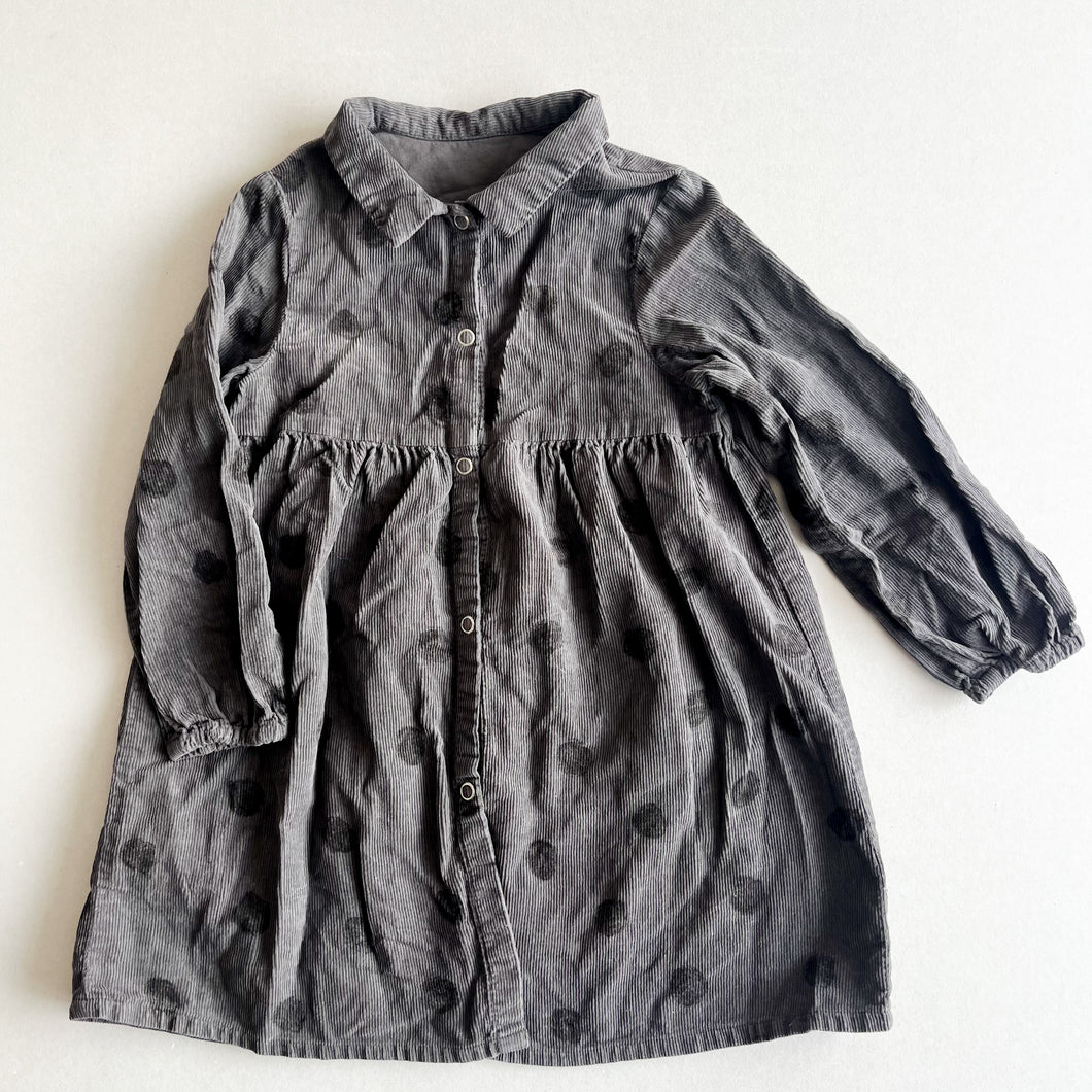 Needlecord Polka Dress - 4-5 years