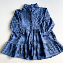Load image into Gallery viewer, Zara Blue Gingham Dress - 3-4 years
