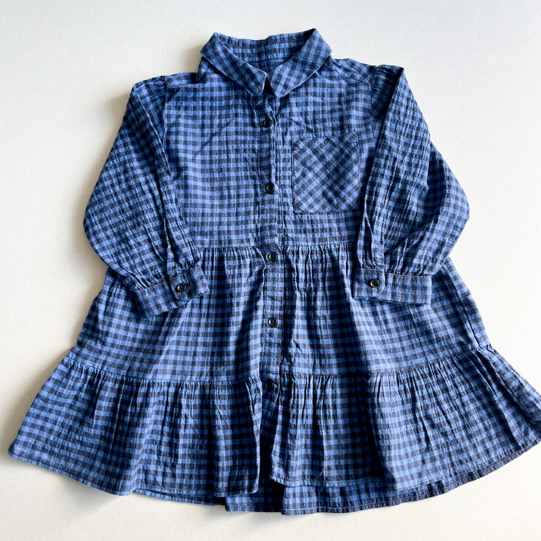 Zara Blue Gingham Dress - 3-4 years