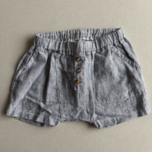 Load image into Gallery viewer, The Simple Folk Blue Stripe Linen Shorts - 3-4 years
