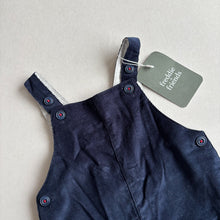 Load image into Gallery viewer, The Little White Company Blue Cord Dungarees - 3-6 Months
