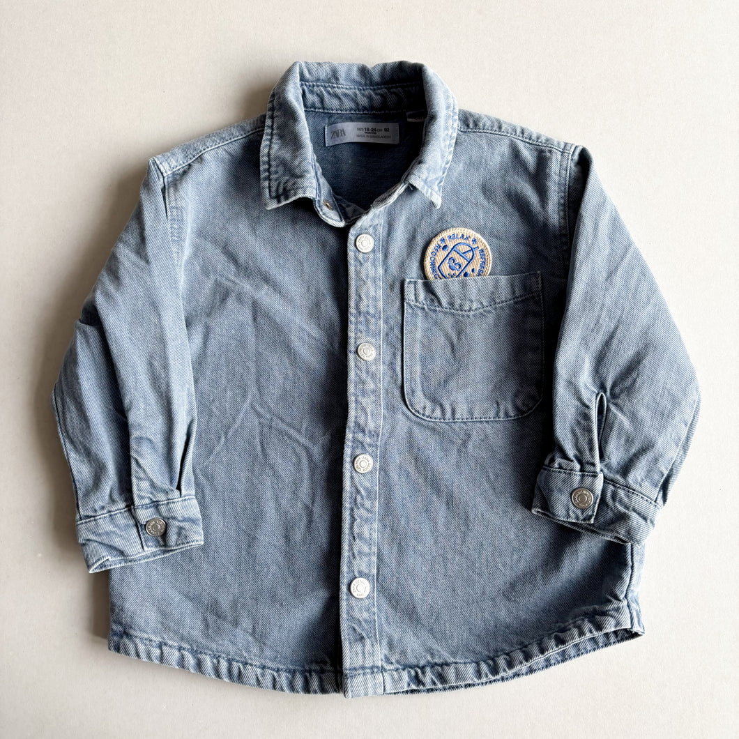 Zara Denim Overshirt - 18-24 months