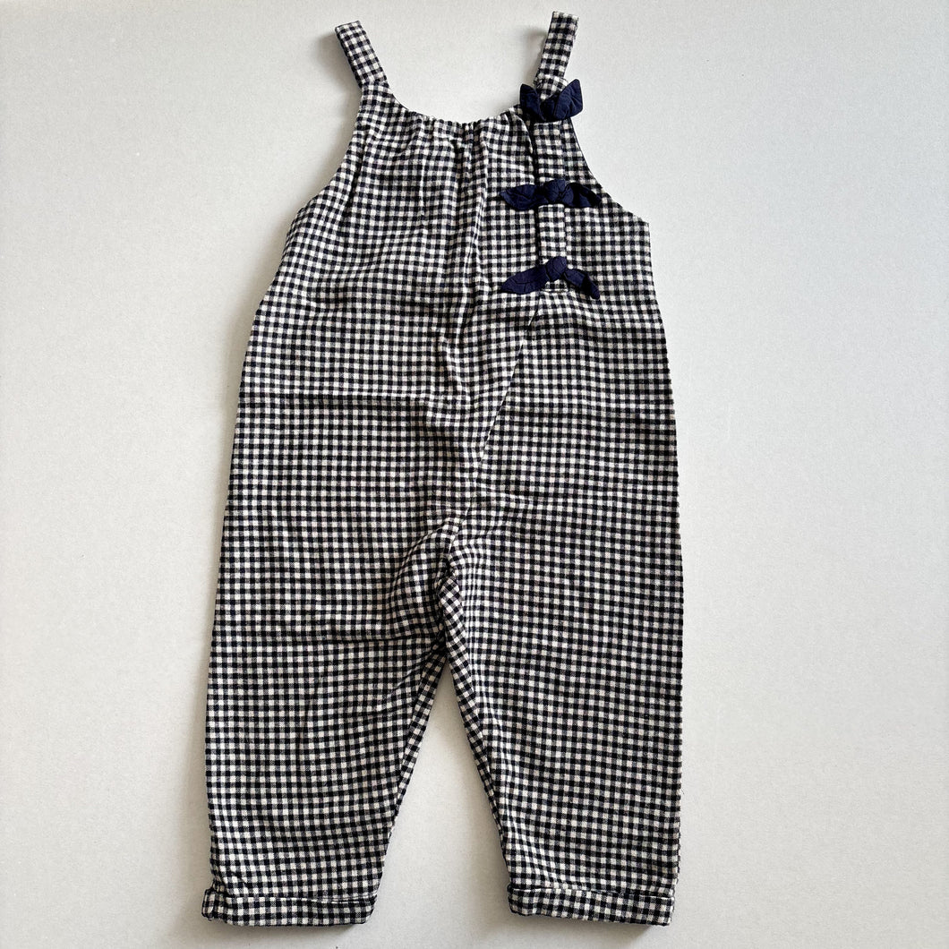 Zara Gingham Dungarees - 2-3 years
